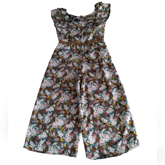 Janie & Jack Girl's Size 5 Paisley Floral Ruffle Sleeveless Button Back … - Picture 2 of 16